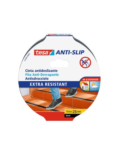 CINTA ANTIDESLIZANTE ADH. TESA USO INTERIOR/EXTERIOR NG.15MT.X 25MM