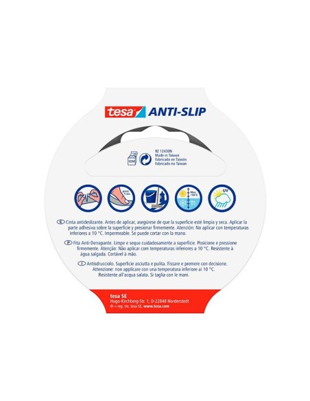CINTA ANTIDESLIZANTE ADH. TESA USO INTERIOR/EXTERIOR NG.15MT.X 25MM
