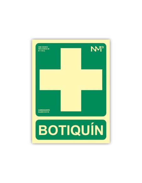 PICTOGRAMA ARCHIVO 2000 BOTIQUIN PVC VE. LUMINISCENTE 224X300MM