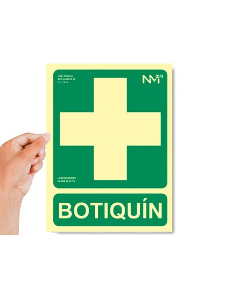 PICTOGRAMA ARCHIVO 2000 BOTIQUIN PVC VE. LUMINISCENTE 224X300MM