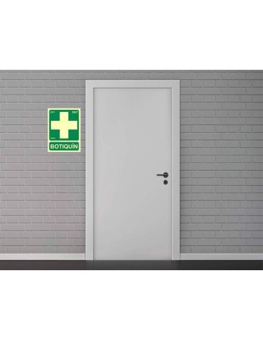 PICTOGRAMA ARCHIVO 2000 BOTIQUIN PVC VE. LUMINISCENTE 224X300MM