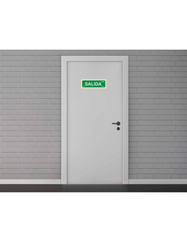 PICTOGRAMA ARCHIVO 2000 SALIDA PVC VE. LUMINISC 300X105MM PK.DE 2 UD.