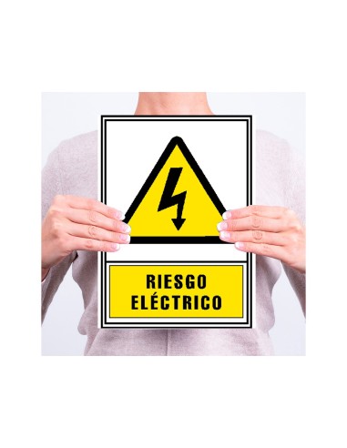 PICTOGRAMA ARCHIVO 2000 RIESGO ELECTRICO PVC AM. LUMINISCEN 210X297MM