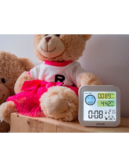 MEDIDOR AIRE ORIUM QUAELIS 20 MEDIDO C02 COV SUP 30 M2 LCD BL.64X56MM