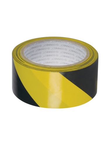 CINTA ADH. Q-CON.SEGURIDAD AMARILLA Y NEGRA 20 MT X 48 MM