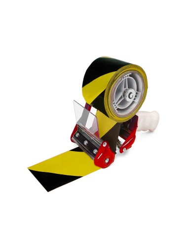 CINTA ADH. Q-CON.SEGURIDAD AMARILLA Y NEGRA 20 MT X 48 MM