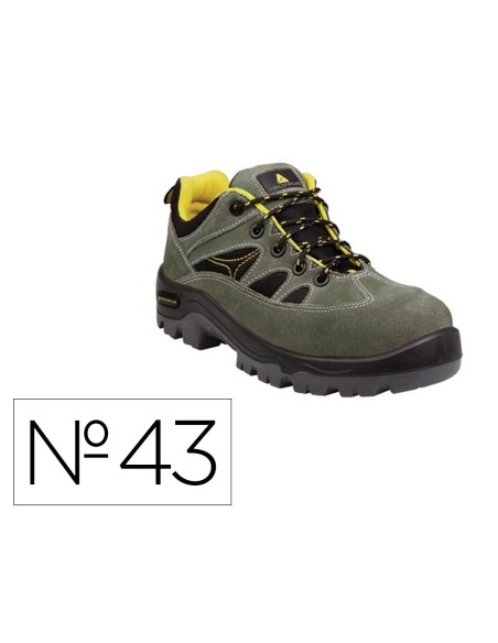 ZAPATOS SEGURIDAD PIEL NOBUCK PUNTERA SUELA COMPOSITE GRIS-NJ. T. 43