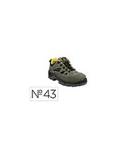 ZAPATOS SEGURIDAD PIEL NOBUCK PUNTERA SUELA COMPOSITE GRIS-NJ. T. 43 2