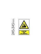 PICTO SEÑAL ADVERTENCIA ATENCION PASO CARRETILLA PVC 245X345 MM 2