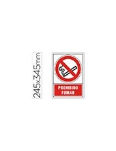 PICTOGRAMA SYSSA SEÑAL PROHIBICION PROHIBIDO FUMAR EN PVC 245X345 MM 2