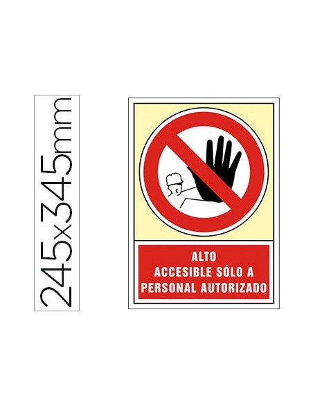 PICTO SEÑAL ACCESIBLE SOLO PERSONAL AUTO.PVC 245X345 MM