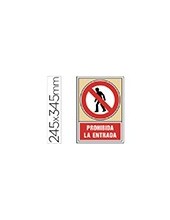 PICTOGRAMA SYSSA SEÑAL PROHIBICION PROHIBIDA ENTRADA PVC 245X345 MM 2