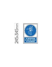 PICTO SEÑAL OBLIGATORIO USO ARNES SEGURIDAD PVC 245X345 MM 2
