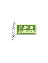 PICTO SEÑAL SALIDA EMERGENCIA PVC FOTOLUMINISCENTE 297X148 MM 2