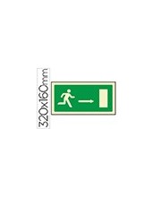 PICTO SEÑAL SALIDA EMERGENCIA F. DERECHA 320X160 MM 2