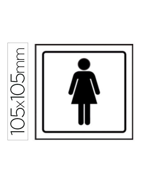 PICTOGRAMA SYSSA SEÑAL DE ASEOS SEÈORAS EN PVC 105X105 MM
