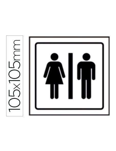 PICTOGRAMA SYSSA SEÑAL DE ASEOS CABALLEOS-SEÑORAS EN PVC 105X105 MM
