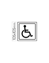 PICTOGRAMA SYSSA SEÑAL DE MINUSVALIDOS EN PVC 105X105 MM 2