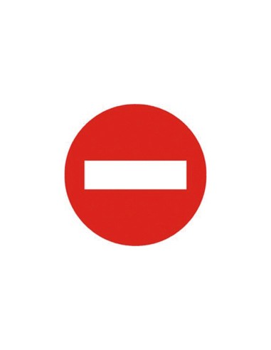 PICTO SEÑAL VIAL ENTRADA PROHIBIDA ACERO GALVANIZADO 500 MM