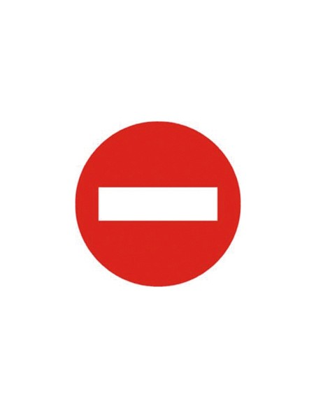 PICTO SEÑAL VIAL ENTRADA PROHIBIDA ACERO GALVANIZADO 500 MM