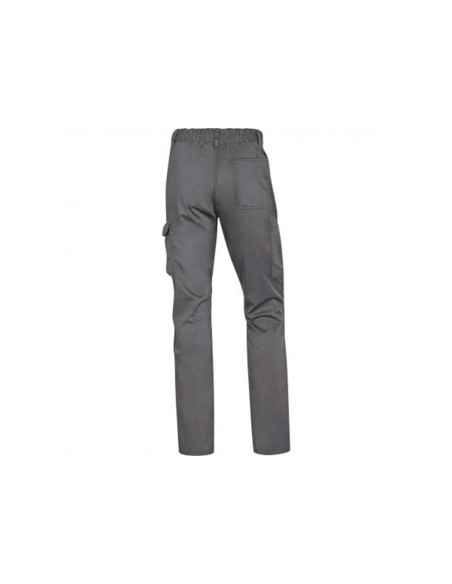 PANTALON TRABAJO DELTAPLUS CINTURA ELASTICA 5 BOL. GRIS/NG.TALLA S