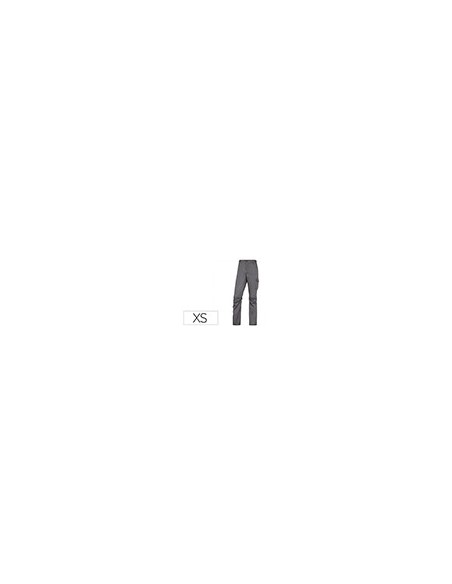 PANTALON TRABAJO DELTAPLUS CINTURA ELASTICA 5 BOL. GRIS/NG.TALLA XS