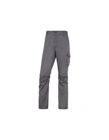 PANTALON TRABAJO DELTAPLUS CINTURA ELASTICA 5 BOL. GRIS/NG.TALLA XS