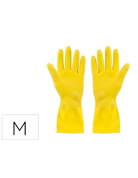 GUANTES LATEX SATINADOS RELIEVE ANTI DESLIZANTE SIN POLVO MTALLA MED.