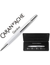 BOLIGRAFO CARAN DACHE ALCHEMIX CUERPO LACA BL. CROMADOS BRILLO P.MED