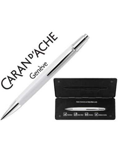BOLIGRAFO CARAN DACHE ALCHEMIX CUERPO LACA BL. CROMADOS BRILLO P.MED