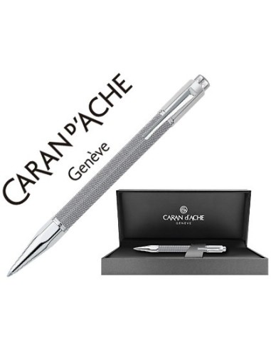 BOLIGRAFO CARAN DACHE VARIUS IVANHOE COTA MALLA ACERO GRIS PLACADO