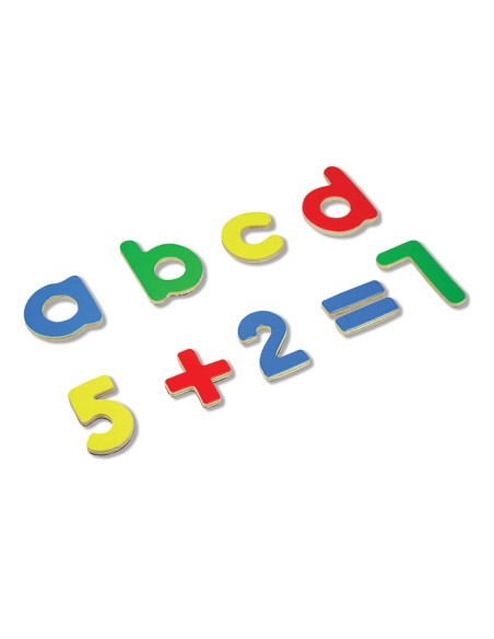 JUEGO ANDREUTOYS LETRAS NUMEROS MAGNETICOS 75 PIEZAS 20,6X19X4,5 CM