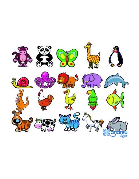 JUEGO ANDREUTOYS ANIMALITOS MAGNETICO 8 CM  20 UD.SURT 20,6X19X4,5 CM