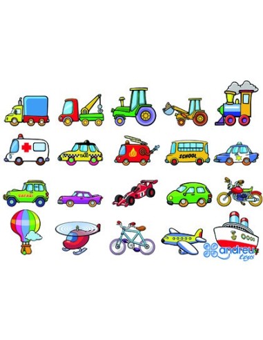 JUEGO ANDREUTOYS VEHICULOS MAGNETICO 8 CM  20 UD.SURTI 20,6X19X4,5 CM