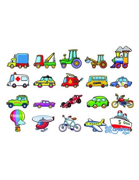 JUEGO ANDREUTOYS VEHICULOS MAGNETICO 8 CM  20 UD.SURTI 20,6X19X4,5 CM