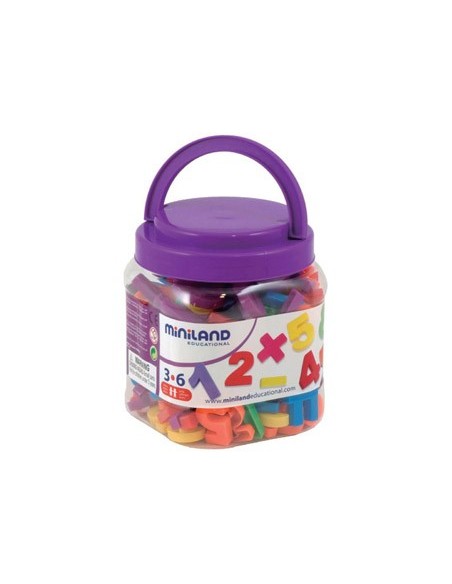 JUEGO MINILAND NUMEROS MAGNETICOS SIMBOLOS MATEMATICOS  162 PIEZAS