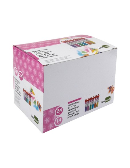 PURPURINA LIDERPAPEL FANTASIA COLORES METALICOS PASTELES BOTE 14 GR