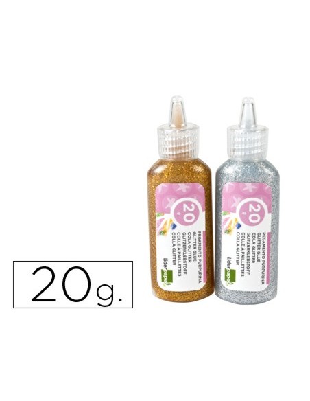 PURPURINA PEGAMENTO LIDER.FANTASIA COL.MET.ORO Y PLATA BOTE 20 GR