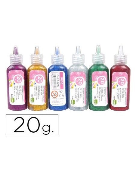 PURPURINA PEGAMENTO LIDER.FANTASIA COL.MET.SURTIDOS BOTE 20 GR