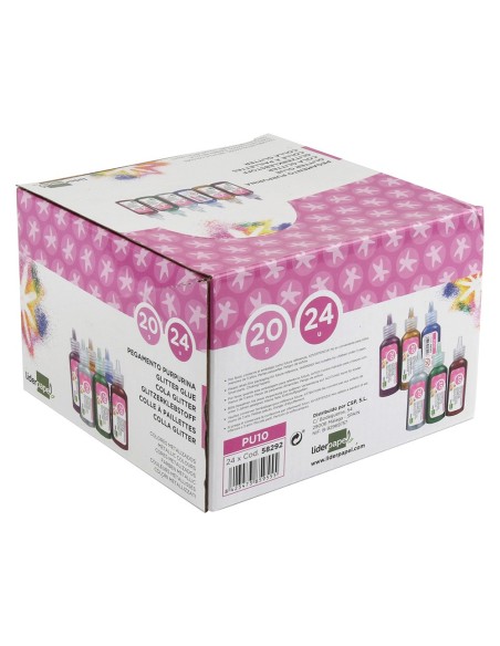 PURPURINA PEGAMENTO LIDER.FANTASIA COL.MET.SURTIDOS BOTE 20 GR