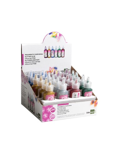 PURPURINA PEGAMENTO LIDER.FANTASIA COL.MET.SURTIDOS BOTE 20 GR