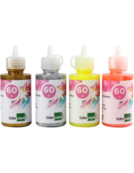 PURPURINA PEGAMENTO LIDER.FANTASIA COL.MET.SURTIDOS BOTE 60 GR