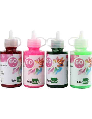 PURPURINA PEGAMENTO LIDER.FANTASIA COL.MET.SURTIDOS BOTE 60 GR