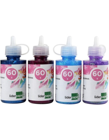 PURPURINA PEGAMENTO LIDER.FANTASIA COL.MET.SURTIDOS BOTE 60 GR