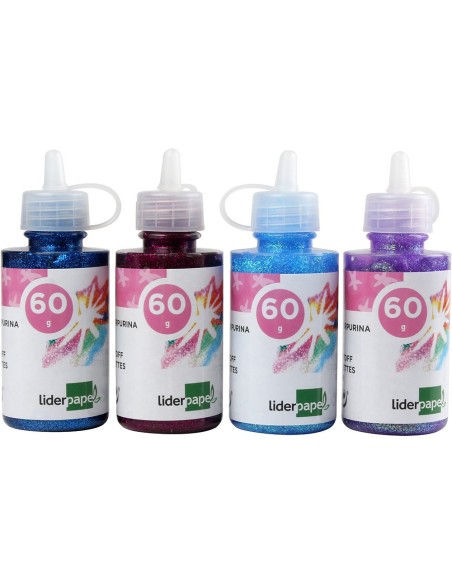 PURPURINA PEGAMENTO LIDER.FANTASIA COL.MET.SURTIDOS BOTE 60 GR