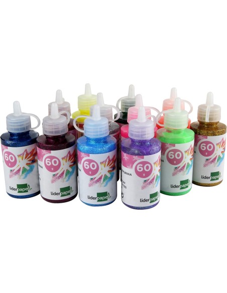 PURPURINA PEGAMENTO LIDER.FANTASIA COL.MET.SURTIDOS BOTE 60 GR