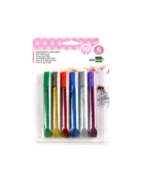 PURPURINA PEGAMENTO LIDER.FANTASIA COL.MET.BLISTER 6UD.10 GR