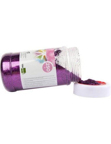 PURPURINA LIDERPAPEL FANTASIA COLOR VIOLETA METALIZADO BOTE DE 250 GR