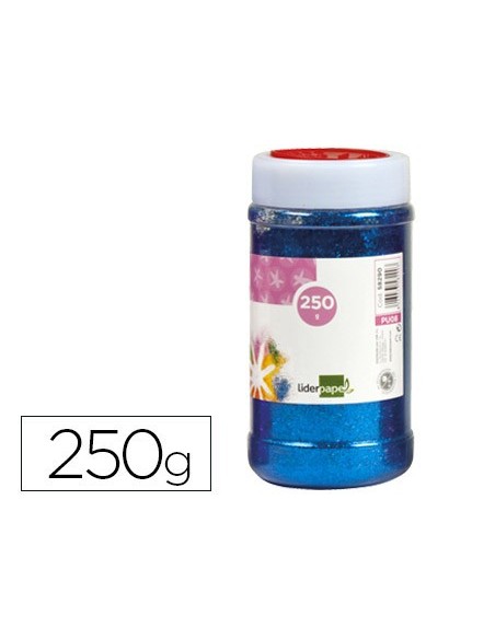 PURPURINA LIDERPAPEL FANTASIA COLOR AZUL METALIZADO BOTE DE 250 GR