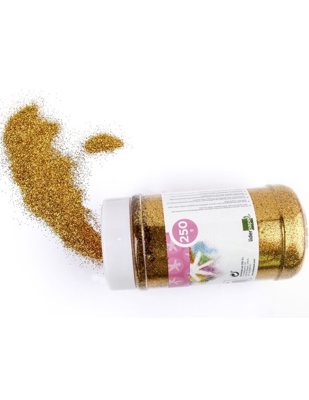 PURPURINA LIDERPAPEL FANTASIA COLOR ORO METALIZADO BOTE DE 250 GR